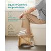 imageSONGMICS Bamboo Toilet Stool Adjustable Poop Stool with NonSlip Grooves Height Convertible to 69 or 95 Inches Squat Potty Stool for Bathroom SpaceSaving Natural Beige UBCB111N01