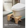 imageSONGMICS Bamboo Toilet Stool Adjustable Poop Stool with NonSlip Grooves Height Convertible to 69 or 95 Inches Squat Potty Stool for Bathroom SpaceSaving Natural Beige UBCB111N01