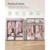 imageSONGMICS Closet Wardrobe Portable Closet for Bedroom Clothes Rail with NonWoven Fabric Cover Clothes Storage Organizer 551 x 169 x 685 Inches Black URYG02BKLavender Purple