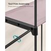 imageSONGMICS Closet Wardrobe Portable Closet for Bedroom Clothes Rail with NonWoven Fabric Cover Clothes Storage Organizer 551 x 169 x 685 Inches Black URYG02BKLavender Purple