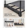 imageSONGMICS Closet Wardrobe Portable Closet for Bedroom Clothes Rail with NonWoven Fabric Cover Clothes Storage Organizer 551 x 169 x 685 Inches Black URYG02BKGrey