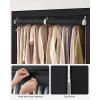 imageSONGMICS Closet Wardrobe Portable Closet for Bedroom Clothes Rail with NonWoven Fabric Cover Clothes Storage Organizer 551 x 169 x 685 Inches Black URYG02BKBlack