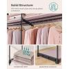 imageSONGMICS Closet Wardrobe Portable Closet for Bedroom Clothes Rail with NonWoven Fabric Cover Clothes Storage Organizer 551 x 169 x 685 Inches Black URYG02BKLavender Purple