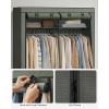 imageSONGMICS Closet Wardrobe Portable Closet for Bedroom Clothes Rail with NonWoven Fabric Cover Clothes Storage Organizer 551 x 169 x 685 Inches Black URYG02BKSage Green