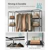 imageSONGMICS Closet Wardrobe Portable Closet for Bedroom Clothes Rail with NonWoven Fabric Cover Clothes Storage Organizer 59 x 177 x 69 Inches 12 Compartments Black ULSF03HBlack