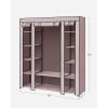 imageSONGMICS Closet Wardrobe Portable Closet for Bedroom Clothes Rail with NonWoven Fabric Cover Clothes Storage Organizer 59 x 177 x 69 Inches 12 Compartments Black ULSF03HDusty Pink