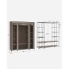 imageSONGMICS Closet Wardrobe Portable Closet for Bedroom Clothes Rail with NonWoven Fabric Cover Clothes Storage Organizer 59 x 177 x 69 Inches 12 Compartments Black ULSF03HTaupe