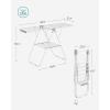 imageSONGMICS Clothes Drying Rack with Sock Clips Metal Laundry Rack Foldable SpaceSaving FreeStanding Airer with 2 HeightAdjustable Gullwings Indoor Outdoor Use Silver and White ULLR052W01White  Gray