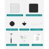 imageSONGMICS Cube Storage Organzier Portable Wardrobe Closet 12 Cubes DIY Plastic Armoire Cabinet Modular Shelves Unit with Doors and Hanging Rods for Bedroom Black ULPC301B01