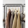 imageSONGMICS Portable Closet Clothes Storage Organizer with 6 Shelves 1 Clothes Hanging Rail NonWoven Fabric Closet Metal Frame 346 x 177 x 661 Inches Grey URYG84GYBlack