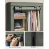 imageSONGMICS Portable Closet Clothes Storage Organizer with 6 Shelves 1 Clothes Hanging Rail NonWoven Fabric Closet Metal Frame 346 x 177 x 661 Inches Grey URYG84GYSage Green
