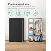 imageSONGMICS Portable Closet Clothes Storage Organizer with 6 Shelves 1 Clothes Hanging Rail NonWoven Fabric Closet Metal Frame 346 x 177 x 661 Inches Grey URYG84GYBlack