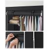 imageSONGMICS Portable Closet Clothes Storage Organizer with 6 Shelves 1 Clothes Hanging Rail NonWoven Fabric Closet Metal Frame 346 x 177 x 661 Inches Grey URYG84GYBlack