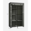 imageSONGMICS Portable Closet Clothes Storage Organizer with 6 Shelves 1 Clothes Hanging Rail NonWoven Fabric Closet Metal Frame 346 x 177 x 661 Inches Grey URYG84GYSage Green