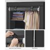 imageSONGMICS Portable Closet Clothes Storage Organizer with 6 Shelves 1 Clothes Hanging Rail NonWoven Fabric Closet Metal Frame 346 x 177 x 661 Inches Grey URYG84GYBlack