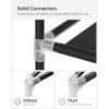 imageSONGMICS Portable Closet Clothes Storage Organizer with 6 Shelves 1 Clothes Hanging Rail NonWoven Fabric Closet Metal Frame 346 x 177 x 661 Inches Grey URYG84GYBlack