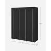 imageSONGMICS Portable Closet Clothes Storage Organizer with 6 Shelves 1 Clothes Hanging Rail NonWoven Fabric Closet Metal Frame 346 x 177 x 661 Inches Grey URYG84GYBlack