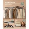 imageSONGMICS Portable Closet Wardrobe with Shoe Rack and Cover Closet Storage Organizer 2 Hanging Rods Shelves and 4 Side Pockets 50 x 177 x 693 Inches Spacious for Bedroom Black URYG008B02Black