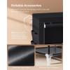 imageSONGMICS Portable Closet Wardrobe with Shoe Rack and Cover Closet Storage Organizer 2 Hanging Rods Shelves and 4 Side Pockets 50 x 177 x 693 Inches Spacious for Bedroom Black URYG008B02Black