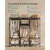 imageSONGMICS Wardrobe Closet 65 Inch Heavy Duty Portable Closet Freestanding Closet Organizer Clothes Rack with Cover 2 Hanging Rails 3 Shelves4 Side PocketsBlack URDR301B023Row without Cover