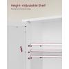 imageVASAGLE Bathroom Cabinet with Mirror Wall Cabinet with 2 Mirrored Doors Adjustable Shelf Open Compartment WallMounted 51 x 222 x 23 Inches Laurel Green ULHC002C02White