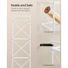 imageSONGMICS 5Tier Metal Storage Rack Shelving Unit with X Side Frames Dense Mesh 126 x 315 x 573 Inches for Entryway Kitchen Living Room Bathroom Industrial Style Cloud White UBSC185W01Cloud White
