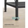 imageSONGMICS 5Tier Metal Storage Rack Shelving Unit with X Side Frames Dense Mesh 126 x 315 x 573 Inches for Entryway Kitchen Living Room Bathroom Industrial Style Cloud White UBSC185W01Ink Black