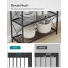 imageSONGMICS 5Tier Metal Storage Rack Shelving Unit with X Side Frames Dense Mesh 126 x 315 x 573 Inches for Entryway Kitchen Living Room Bathroom Industrial Style Cloud White UBSC185W01Ink Black