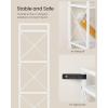 imageSONGMICS 5Tier Metal Storage Rack Shelving Unit with X Side Frames Dense Mesh 126 x 315 x 573 Inches for Entryway Kitchen Living Room Bathroom Industrial Style Cloud White UBSC185W01Cloud White