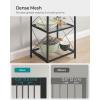 imageSONGMICS 5Tier Metal Storage Rack Shelving Unit with X Side Frames Dense Mesh 126 x 315 x 573 Inches for Entryway Kitchen Living Room Bathroom Industrial Style Cloud White UBSC185W01Ink Black