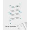 imageSONGMICS 5Tier Metal Storage Rack Shelving Unit with X Side Frames Dense Mesh 126 x 315 x 573 Inches for Entryway Kitchen Living Room Bathroom Industrial Style Cloud White UBSC185W01Ink Black