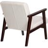 imageSONGMICS Accent Leisure Chair MidCentury Modern Arm Chair with Solid Wood Armrests and Legs 1Seat Cushioned Sofa for Living Room Bedroom Balcony Studio Light Gray ULAC001G01Beige