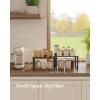 imageSONGMICS Cabinet Organizer Shelf Set of 2 Kitchen Counter Shelves Kitchen Storage Spice Rack Stackable Expandable Metal and Engineered Wood Ink Black and Ebony Black UKCS02B01Natural Walnut  Matte Black