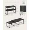 imageSONGMICS Cabinet Organizer Shelf Set of 2 Kitchen Counter Shelves Kitchen Storage Spice Rack Stackable Expandable Metal and Engineered Wood Ink Black and Ebony Black UKCS02B01Ink Black  Ebony Black