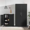 imageSONGMICS Garage Cabinet Metal Storage Cabinet with Doors and Shelves Office Cabinet for Home Office Garage and Utility Room Black UOMC015B01