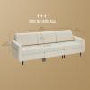 imageSONGMICS HOME Modular Sectional Sofa Convertible 5Seat UShaped Couch with Ottoman Deep Seat Sectional Couches for Living Room Slate Gray ULCS063G01Cream White