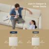 imageSONGMICS HOME Modular Sectional Sofa Convertible 5Seat UShaped Couch with Ottoman Deep Seat Sectional Couches for Living Room Slate Gray ULCS063G01Cream White