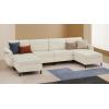 imageSONGMICS HOME Modular Sectional Sofa Convertible 5Seat UShaped Couch with Ottoman Deep Seat Sectional Couches for Living Room Slate Gray ULCS063G01Cream White