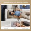 imageSONGMICS HOME Modular Sectional Sofa Convertible 5Seat UShaped Couch with Ottoman Deep Seat Sectional Couches for Living Room Slate Gray ULCS063G01Cream White