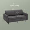 imageSONGMICS HOME Modular Sectional Sofa Convertible 5Seat UShaped Couch with Ottoman Deep Seat Sectional Couches for Living Room Slate Gray ULCS063G01Slate Gray