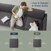 imageSONGMICS HOME Modular Sectional Sofa Convertible 5Seat UShaped Couch with Ottoman Deep Seat Sectional Couches for Living Room Slate Gray ULCS063G01Slate Gray