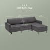 imageSONGMICS HOME Modular Sectional Sofa Convertible 5Seat UShaped Couch with Ottoman Deep Seat Sectional Couches for Living Room Slate Gray ULCS063G01Slate Gray