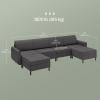 imageSONGMICS HOME Modular Sectional Sofa Convertible 5Seat UShaped Couch with Ottoman Deep Seat Sectional Couches for Living Room Slate Gray ULCS063G01Slate Gray