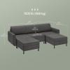 imageSONGMICS HOME Modular Sectional Sofa Convertible 5Seat UShaped Couch with Ottoman Deep Seat Sectional Couches for Living Room Slate Gray ULCS063G01Slate Gray