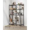 imageSONGMICS LGR023BK Rack 118 inches 30 cm Metal Rack Open Rack Slim Width 30 Steel Rack 5 Tiers Gap Storage Shelf Slim Kitchen Wagon Bathroom Storage Storage Rack Advanced Adjustable