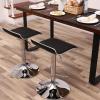 imageSONGMICS Set of 2 Adjustable Bar Swivel Kitchen Breakfast Counter Stools Modern Hydraulic PU Barstools Black