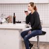 imageSONGMICS Set of 2 Adjustable Bar Swivel Kitchen Breakfast Counter Stools Modern Hydraulic PU Barstools Black