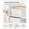 imageSONGMICS Set of 2 Large Size Wardrobe Clothes Organizers 6Compartment Foldable Drawer Organizers with Handles 165 x 118 x 67 Inches for Pants Sweaters Jeans Dove Gray URUS009G02Cloud White