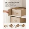 imageSONGMICS Set of 2 Large Size Wardrobe Clothes Organizers 6Compartment Foldable Drawer Organizers with Handles 165 x 118 x 67 Inches for Pants Sweaters Jeans Dove Gray URUS009G02Sand Beige