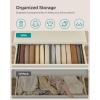 imageSONGMICS Set of 2 Large Size Wardrobe Clothes Organizers 6Compartment Foldable Drawer Organizers with Handles 165 x 118 x 67 Inches for Pants Sweaters Jeans Dove Gray URUS009G02Dove Gray